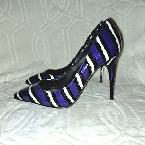 Royal Blue Multi Snake Stiletto Pumps